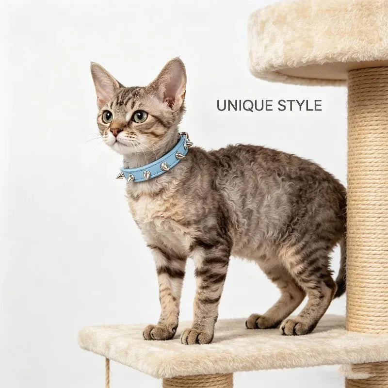 Pet Sharp Spiked Dog Collar Studded Anti Bite Leather Studded Collars Pet Neckwear Tactical Adjustable Safety Collars Products