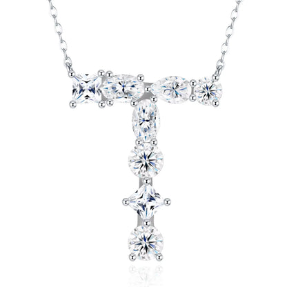 Fashion 26 Letter Man Women's Moissanite Custom Name Necklace 925 Sterling Silver Moissanite Diamond Pendant Necklace Gift