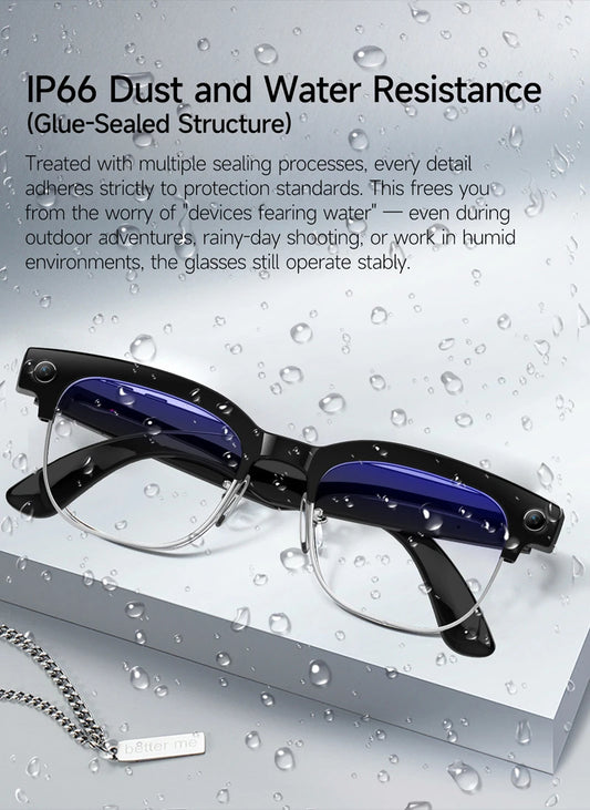 800W Pixel 4K HD Camera Smart Glasses AI Translation Video Recording Photo Music Play Voice Call Sunglasses Men Women Mototcycle