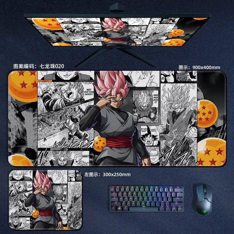 High Quality Print Dragon Ball Leather Mouse Pad Oversized Japanese Anime Nostalgic Son Goku Desk Mat Keyboard Pad Notebook Pad