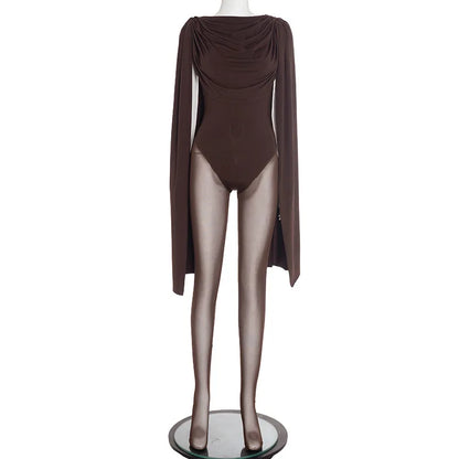 Sexy Swing Collar Jumpsuits for Women 2025 Fall Clothes One Piece Fancy Club Outfits Elegant Luxury Bodysuit Playsuit Jumpsuit