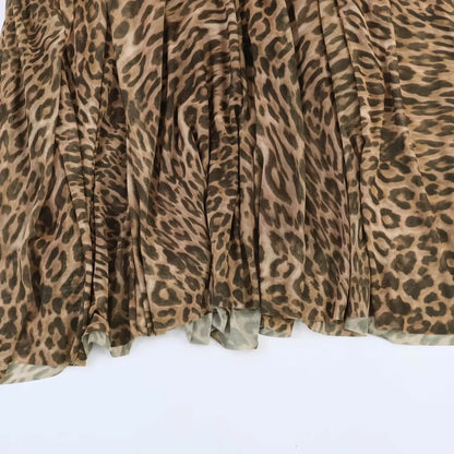 Ladies Sexy Summer Dress Women Vintage Leopard Print Sling Dress Party Suspender Sleeveless Backless Slimming Maxi Dress Female