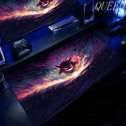XXL Play Mat Laptop Black Gaming Accessories Mouse Pad Japan Anime Keyboard Rug PC P-pokemon Gengar Mousepad Gamer Keyboard Rug