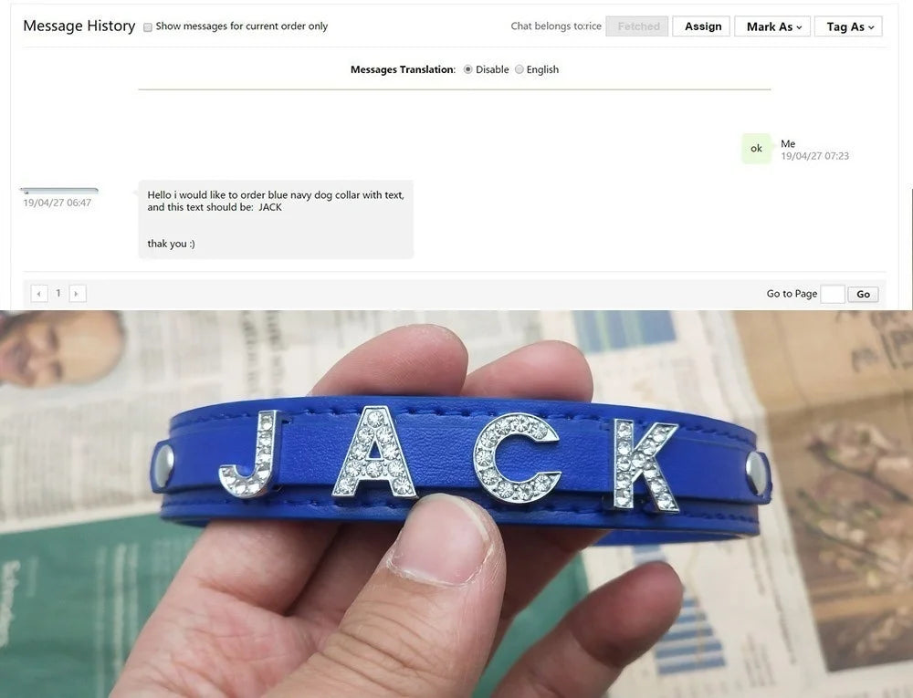 (Free Bling Rhinestone Letter)Custom Pet Cat Dog Collar Leather Puppy Collars For Small Medium Dogs Target Personalized Id Name