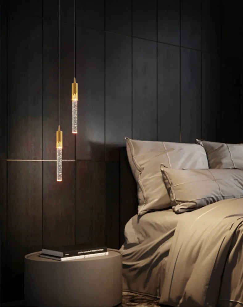 Water Drop Ceiling Chandelier Bubble Crystal Hanging Lamp Dining Room Decor Bedroom Lamp Bar Cafe Led Lights Home Pendant Light