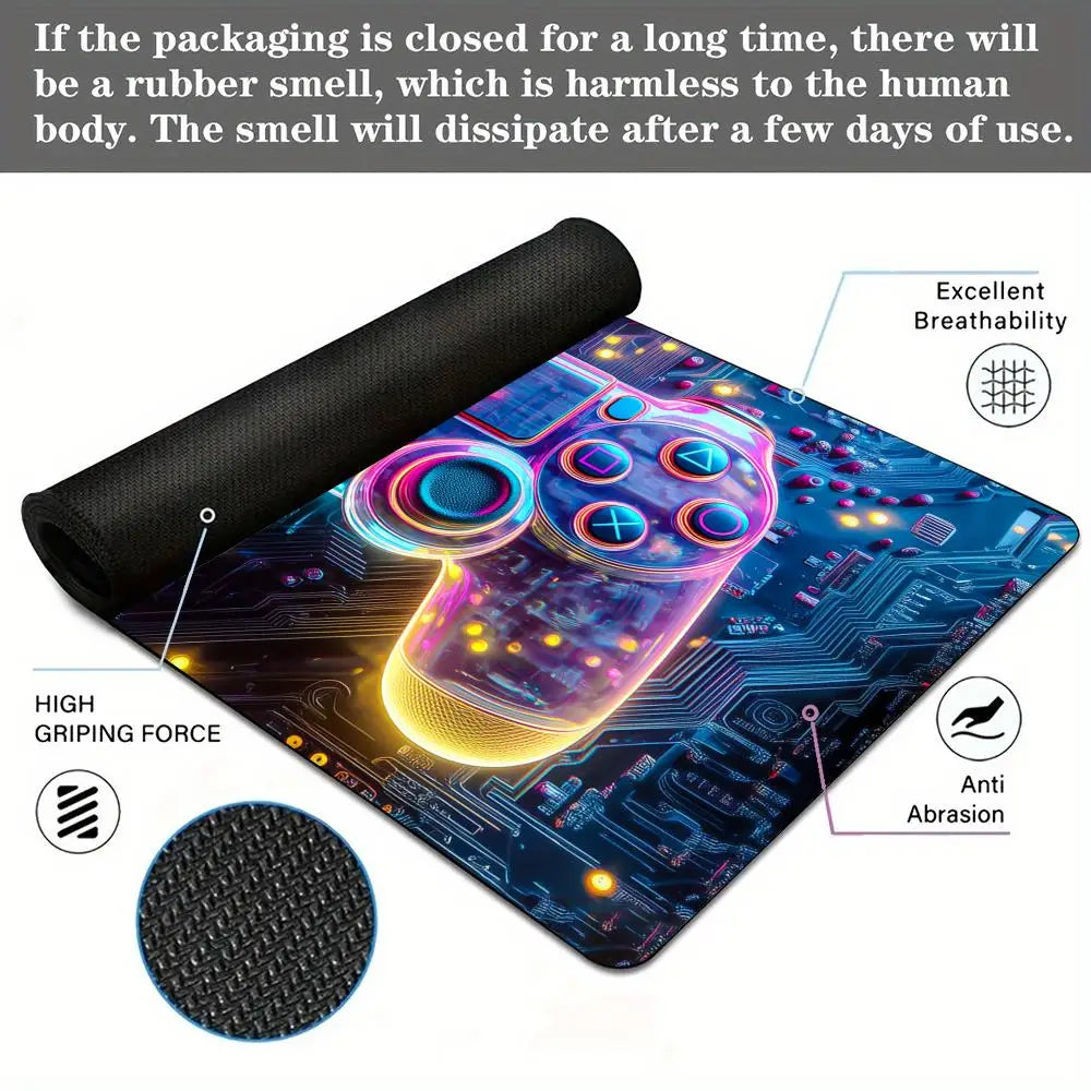 Cool game controller Mouse Pad Desk Mat with Stitched Edge xxl mousepads Rubber Anti-slip gamer Keyboard Rug gaming mats