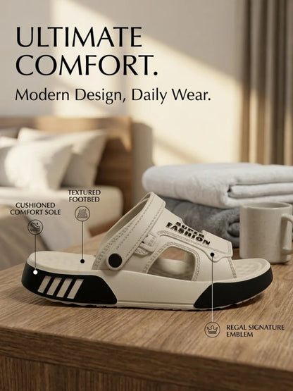 Men's Innovative Design Spring and Summer Eva Comfortable Thick-Soled Fashionable Casual Sandals for Home and Outdoor Activities, Versatile for Daily Use, Dual-Wear Slippers