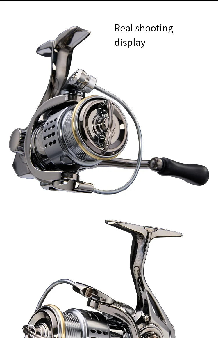 2026 New Spinning Fishing Reel All Metal 5.2:1 Speed ratio Max Drag 15KG Left/Right Interchangeable Suitable Any Body of Water