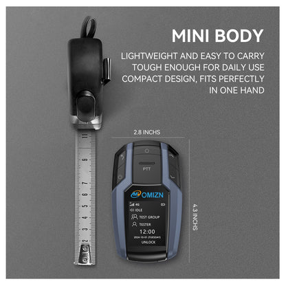 OMIZN Walkie Talkie 4G Radio Professional Walkie Talkies Portable AES256 Mode Analog Rechargeable Radios Hiking and Camping BK