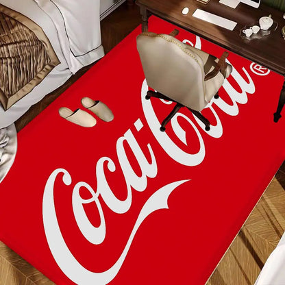C-Coca Cola Bathroom Mat Anti-slip Absorb Water Long Strip Cushion Bedroon Mat Welcome Doormat