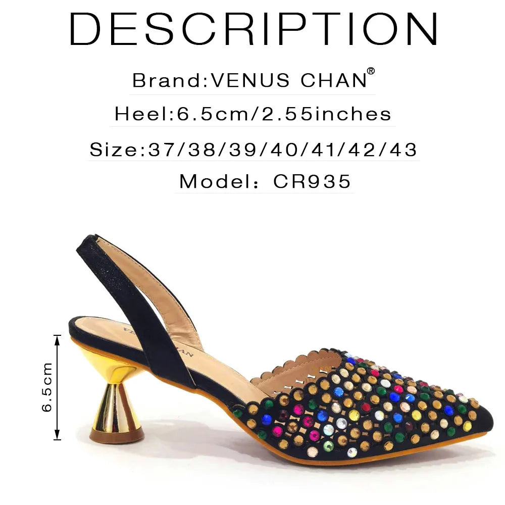 Fashion Summer 2023 Beads Decorated Muffin Bottom Sandals Wear Comfortable And Versatile Elegant Ladies Shoes And Bag Set