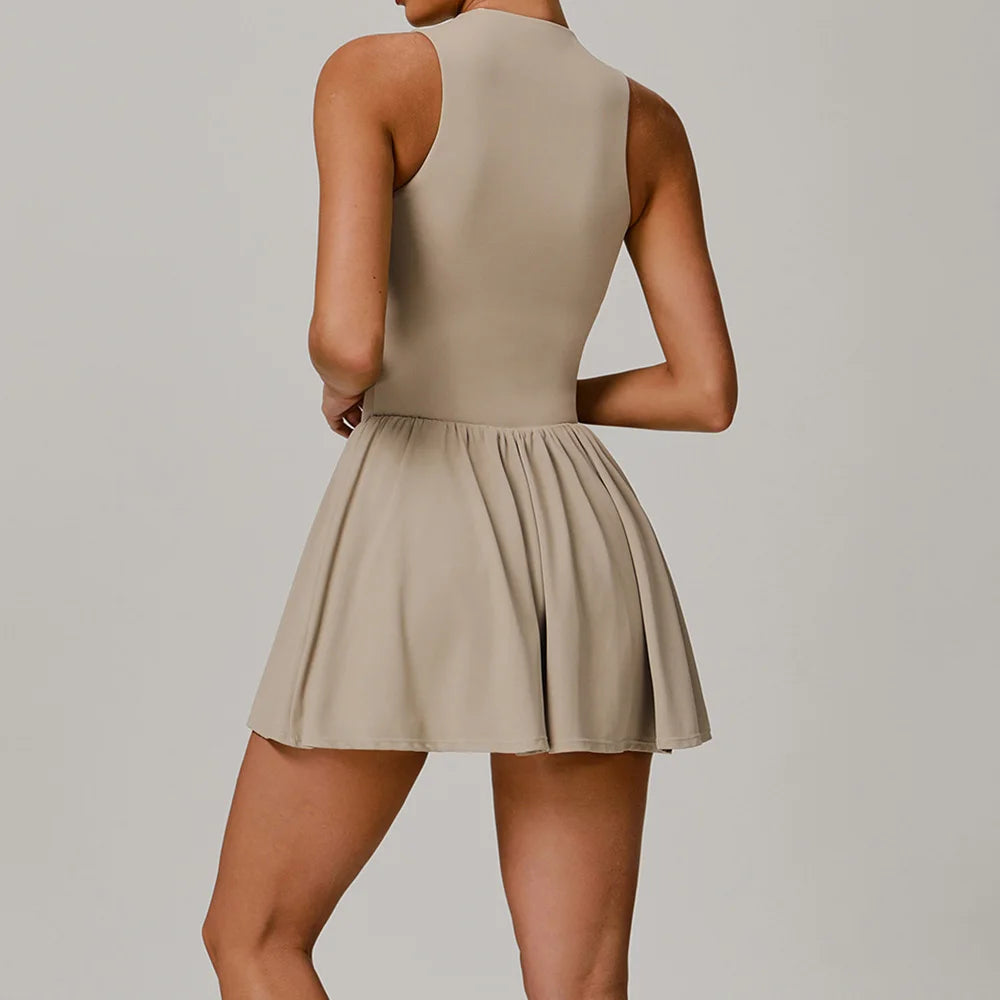 One-piece Suit Women Boilersuit Sports Jumpsuit Zipper Yoga Rompers Backless Sportswear Women Sleeveles Workout Bodysuits Female