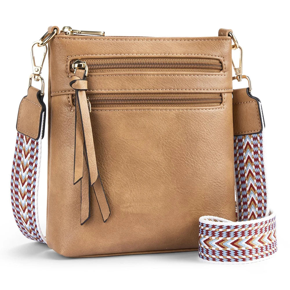 New casual double zipper women's single shoulder crossbody bag retro simple phone bag crossbody bag multifunctional women's bag