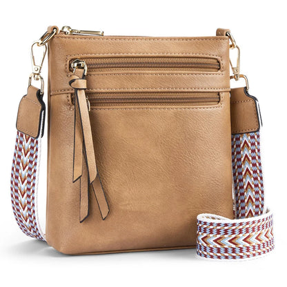 New casual double zipper women's single shoulder crossbody bag retro simple phone bag crossbody bag multifunctional women's bag