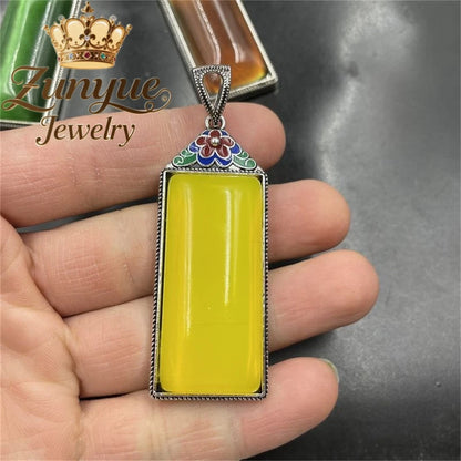 Natural Colorful Cat's Eye Stone Pendant Necklace Elegant Fashion Daily Wear Luxury Quality Fine Jewelry For Women Unisex Gift