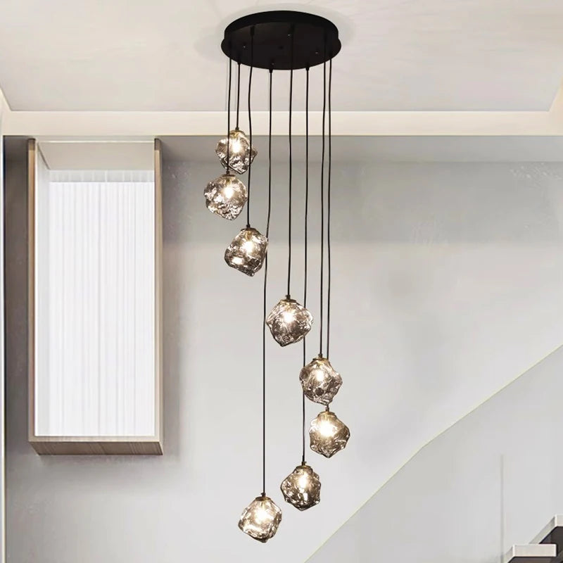 Modern home decor led lights pendant light lamps forstaircase Chandeliers for living room hanging light indoor lighting