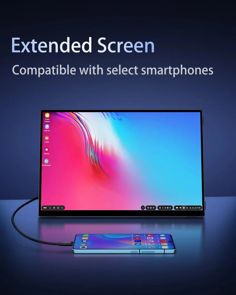 15.6" FHD Touchscreen Portable Monitor 13500mAh Battery 1920*1080P IPS 100%DCI-P3 Display For PC Laptop Macbook Phone PS4/5 Xbox