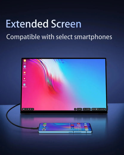 15.6" FHD Touchscreen Portable Monitor 13500mAh Battery 1920*1080P IPS 100%DCI-P3 Display For PC Laptop Macbook Phone PS4/5 Xbox