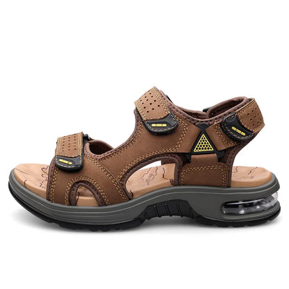 Men Sandals Classic Summer Youth Outdoor Leisure Light Open Toed Beach Shoes Soft Bottom Shock Absorbent Fashion Walking Sandals