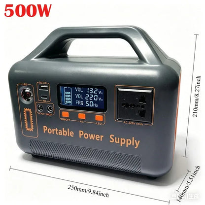 500W 220V Portable Power Station 400W 15-30Ah Power Bank LiFePO4 for Solar Generator Outdoor Energy Camping RV Backup Power Bank