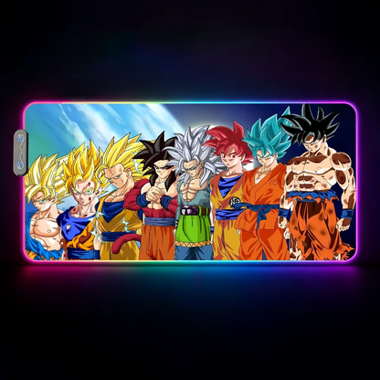 Anime D-DRAGON B-BALL Mouse Pad RGB LED Non-slip Desk Mat Rubber Gaming Accessories Large XXL Computer Office Keyboard Carpet