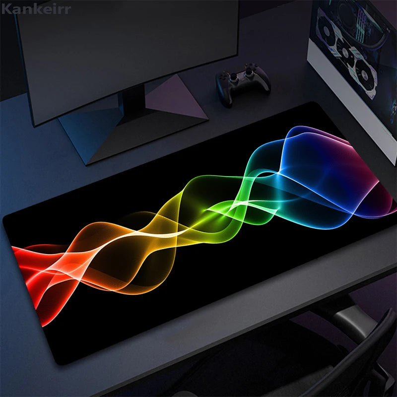 XXL 3D Cool Geometry Mouse Pad Large Computer Rug Office Table Mat 90x40cm Rubber Anti-slip Gaming Keyboard Mousepads Desk Pads