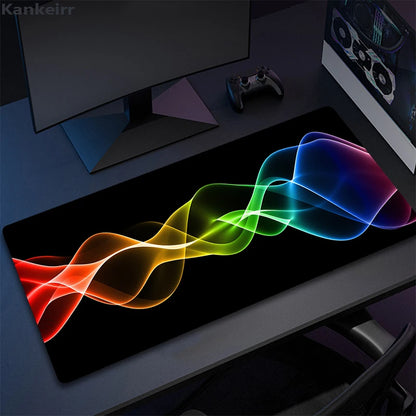 XXL 3D Cool Geometry Mouse Pad Large Computer Rug Office Table Mat 90x40cm Rubber Anti-slip Gaming Keyboard Mousepads Desk Pads