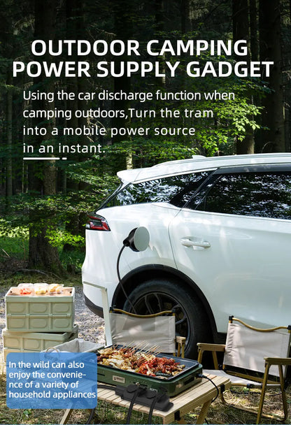 Outdoor Electricity V2L Discharger GBT 4KW EV Discharger EU socket For BYD MG Geely Jaecoo ZEEKR XPENG Renault NAMMI EU