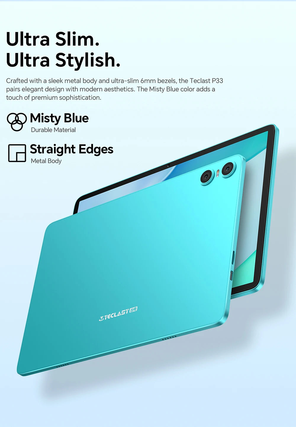 Teclast P33Case 10.1" Tablet Android 15 9GB(3+6GB) RAM 64GB ROM Allwinner A333 P33 Case/Keyboard/Mouse/Stylus/Headphone 6000mAh