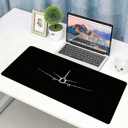 Night View Airplane Mouse Pad Large Computer Office Game Table Mat Rubber Anti-slip Stitched Keyboard Mats 90x40 XXL Desk Pads
