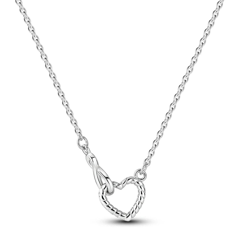 925 Sterling Silver Luminous Firefly Heart Shaped Zircon Pendant Necklace For Women Fashion Anniversary Birthday Jewelry Gifts