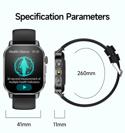 2026 New Body Analysis Health Smart Watch ECG+PPG Uric Acid Blood Pressure Blood Oxygen Clock Call AMOLED Smart Watch Men Women