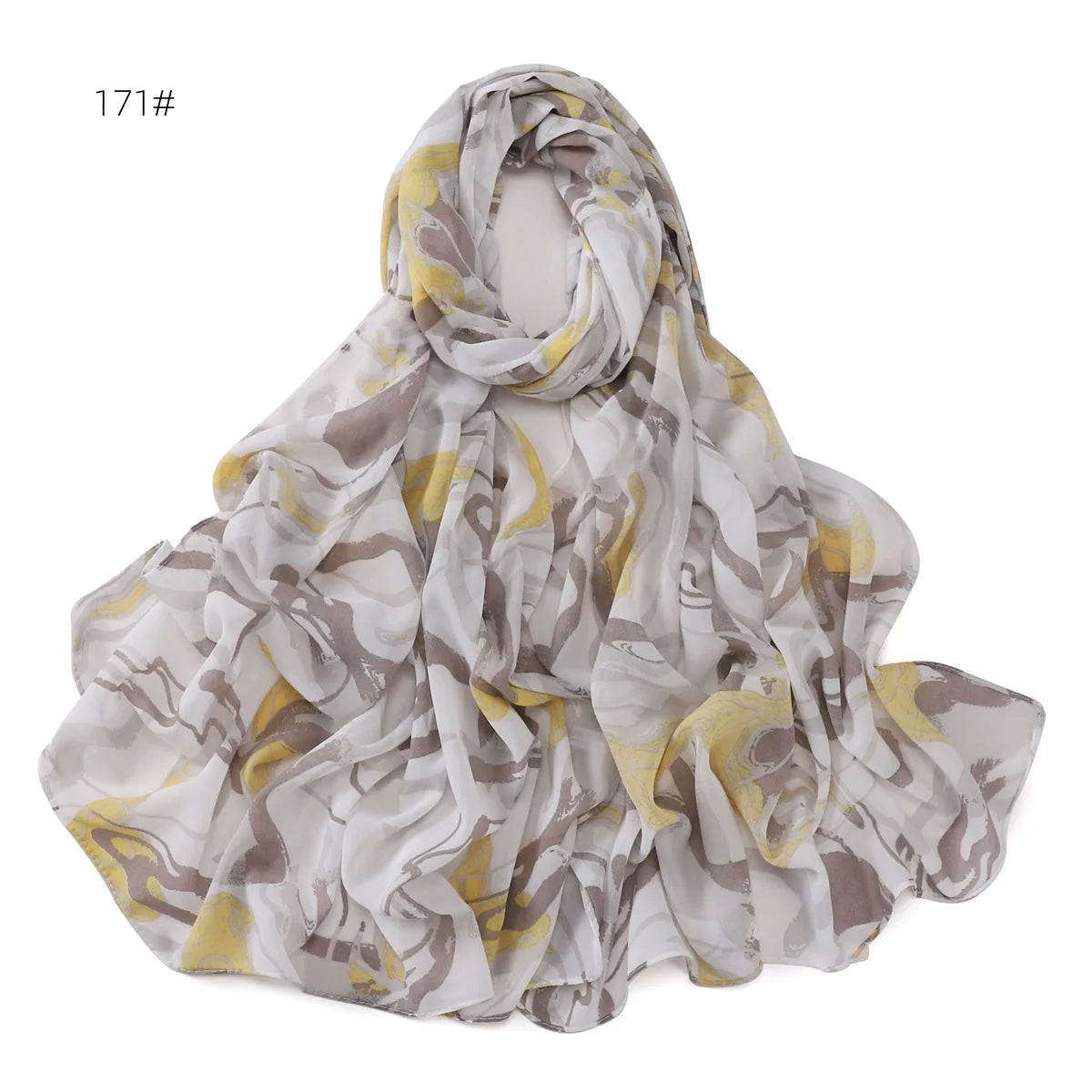 66 Colors Pearl Chiffon Printed Hijab Scarf New Fresh Small Floral Polka Dot Sunscreen Silk Scarf Shawl Turbans for Women Hijabs