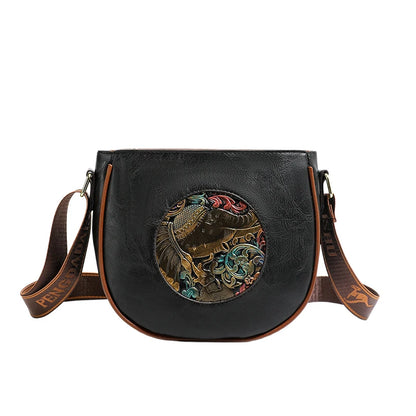 Vintage 3D Floral Embossed Crossbody Bag Soft Leather Elegant Shoulder Bag Luxury Handbag Women Bags Designer Mother Ladies Sac