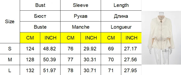 Luxury Apricot Texture Jacket Turn-down Collar Zipper Drawstring Waist Slim Lantern Sleeves Outerwear 2026 Fall Chic Lady Coat