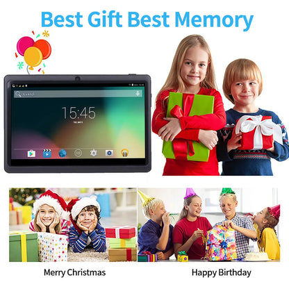 7 Inch Tablet PC 4GB RAM 32GB ROM Android 13 Tablet with Quad Core Processor HD IPS Screen Dual Camera WIFI with protective case