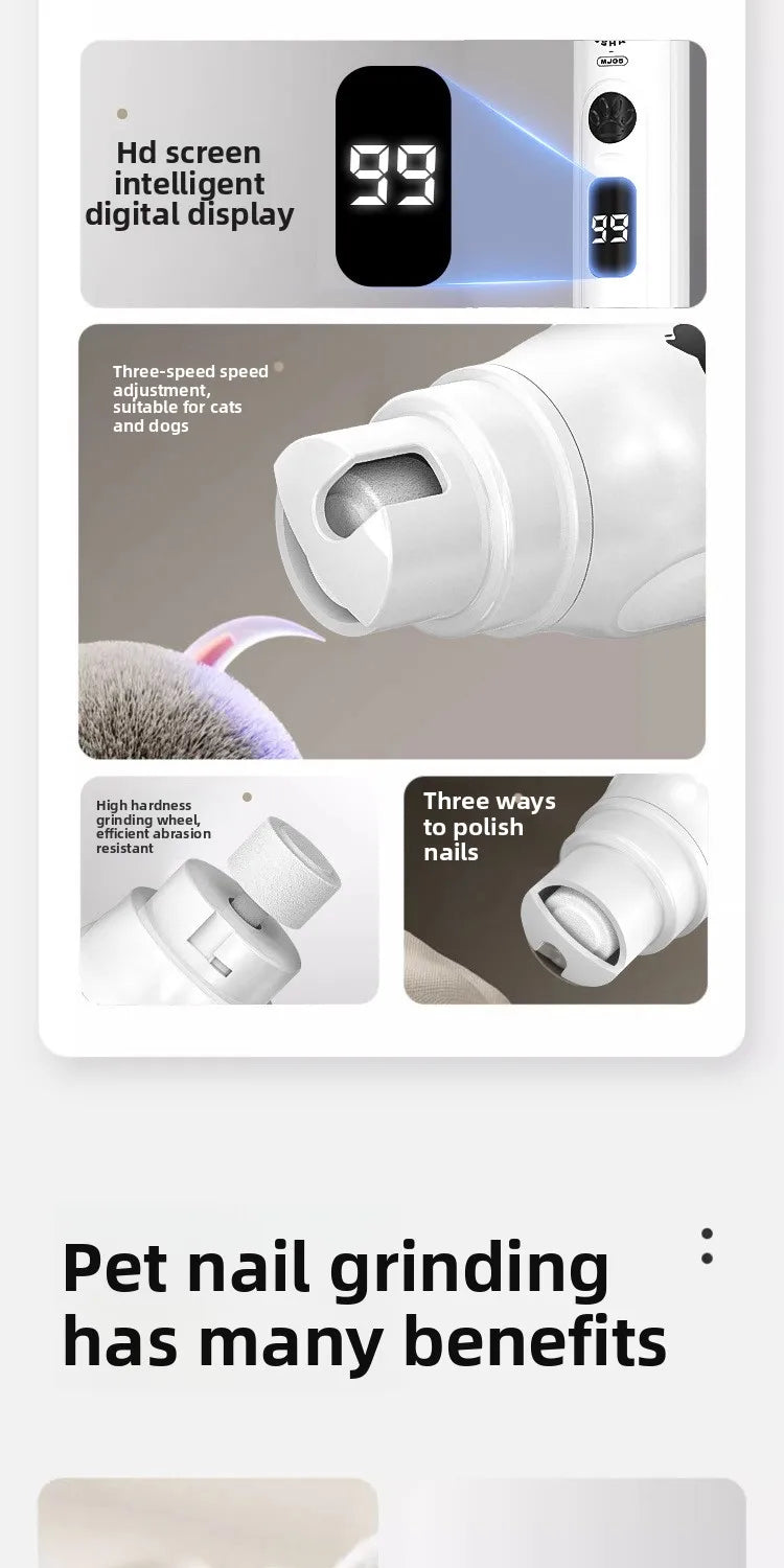 Big Guest Pet Nail Grinder Electric Manicure Clipper Nail Clipper Cat and Dog Grooming Cleaning Nail Clippers Pet Nail Clippers