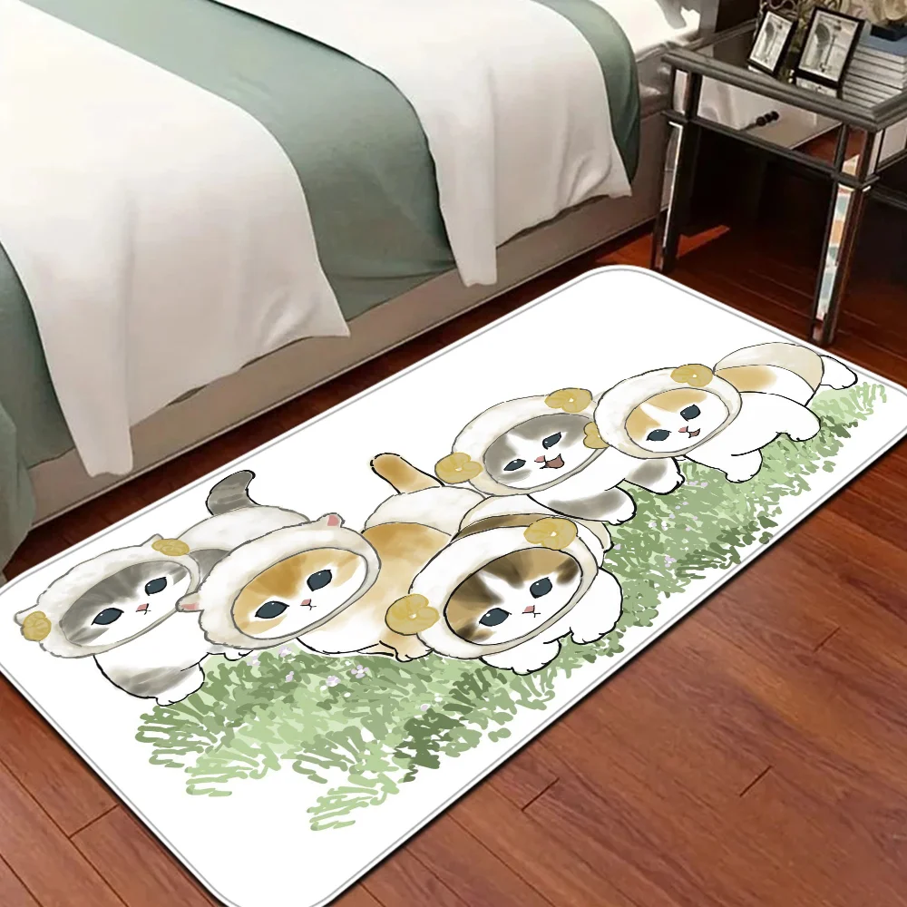Funny Cat M-Mofusand  Floor Mat Bathroom Mat Kids Room Bedroom Decoration Anti-Slip Doormat Living Room Bedside Area Rugs