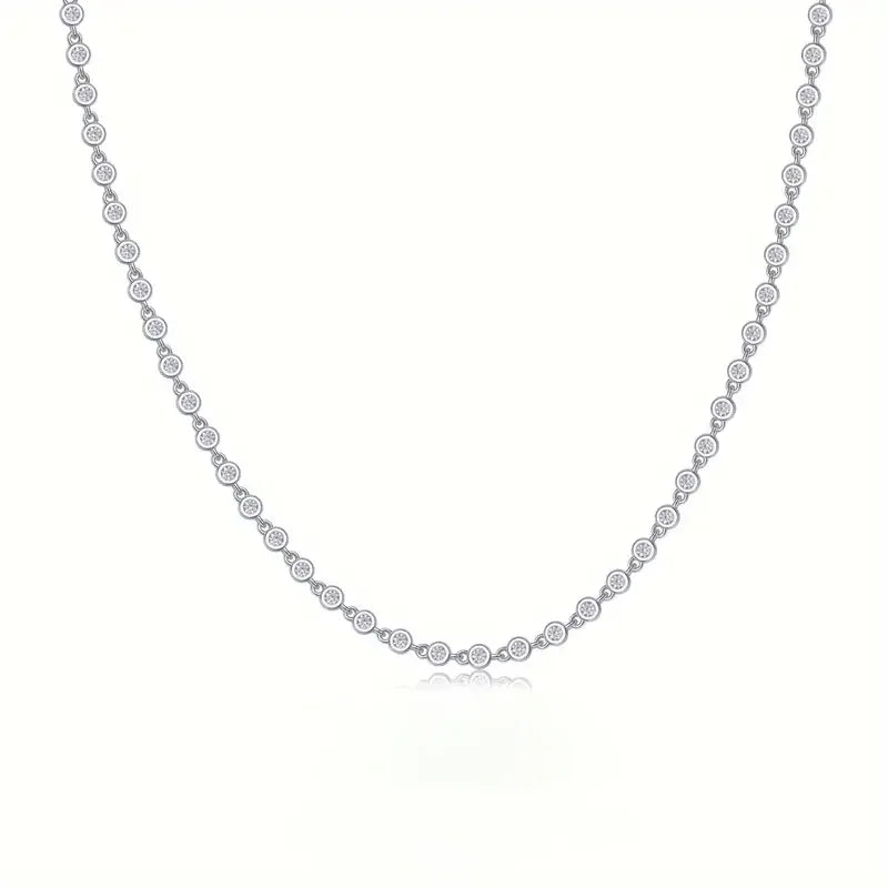 S925 moissanite necklace, tennis necklace, men and women temperament fashion party engagement wedding anniversary wedding gift