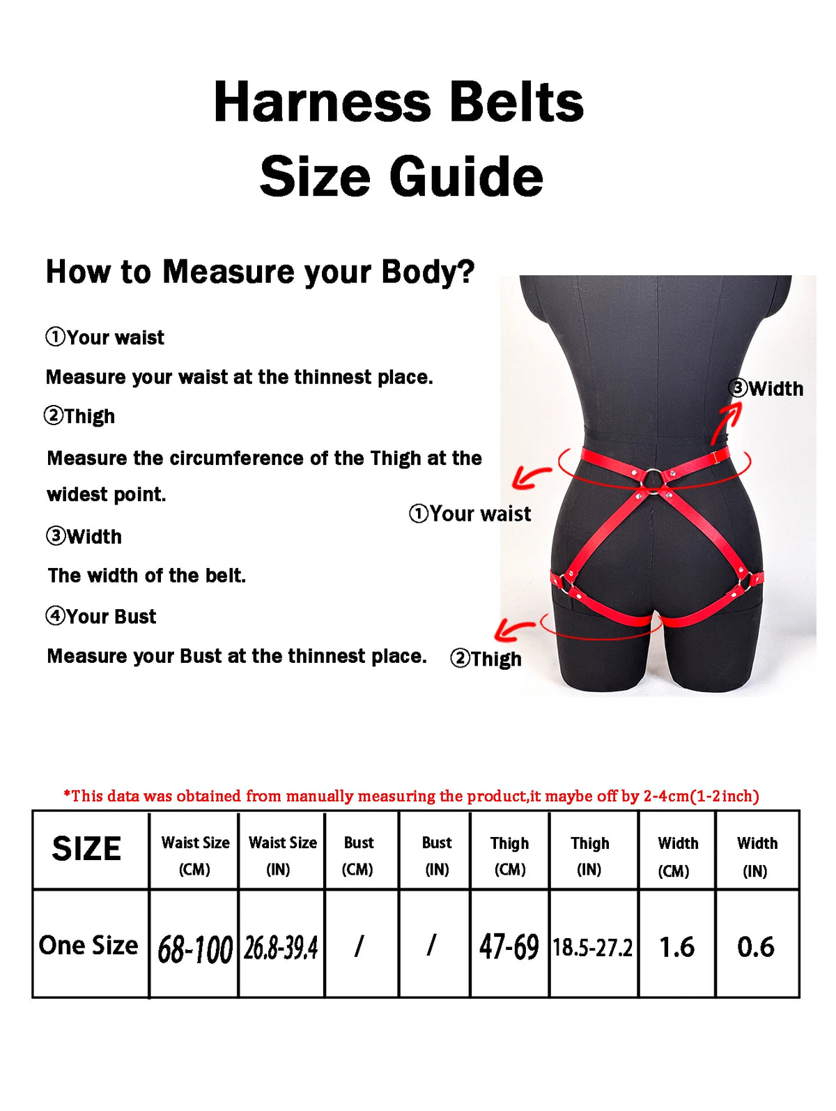 Women Fashion Belt Adjustable Street Style  Leg Harness Belt Thigh Garter Gothic Casual Wild Decoration Belts Clothing Accessory