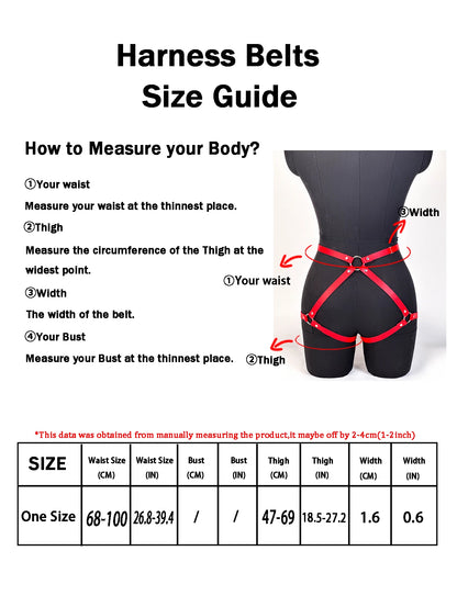 Women Fashion Belt Adjustable Street Style  Leg Harness Belt Thigh Garter Gothic Casual Wild Decoration Belts Clothing Accessory