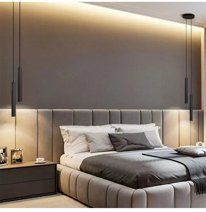 Nordic LED Cord Pendant Lighting for Kitchen Bedside Adjustable Line Suspended Hanging Lamps Chandelier Lights for Restaurant
