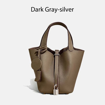 Women Bags Handbags Bucket Bag Real Leathe Fashion Tote Bag Genuine Leather Luxury Desginer Big Size Large Lady Hand Bags