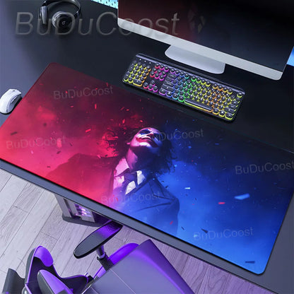 J-Jokers Popular Movies Mousepad HD Printing Computer Gamers Locking Edge Non-slip Mouse Pad XXL Non-Slip Keyboard PC Desk Pad