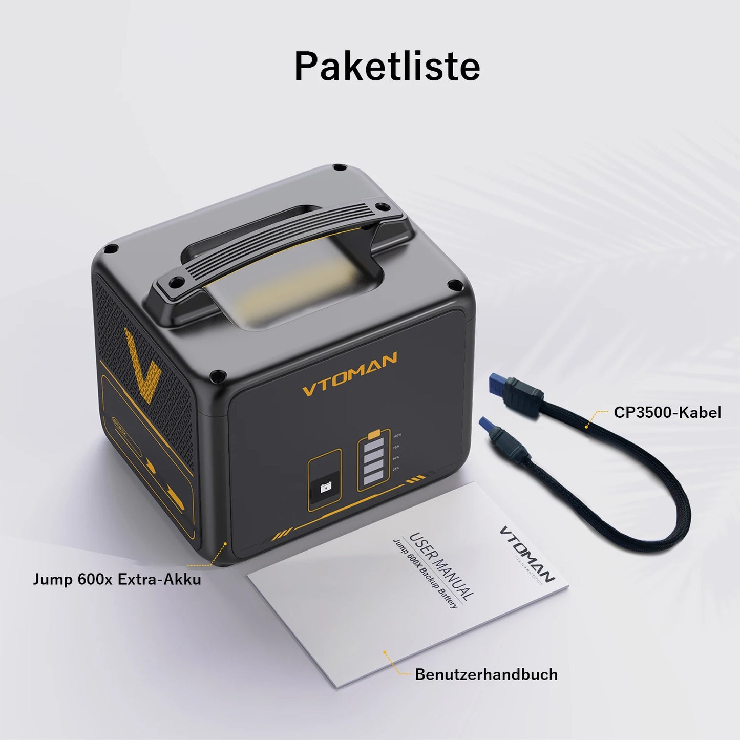 VTOMAN 600W Extra Battery 640Wh for VTOMAN JUMP600X Power Station Backup LiFePO4 Home Outdoor Camping