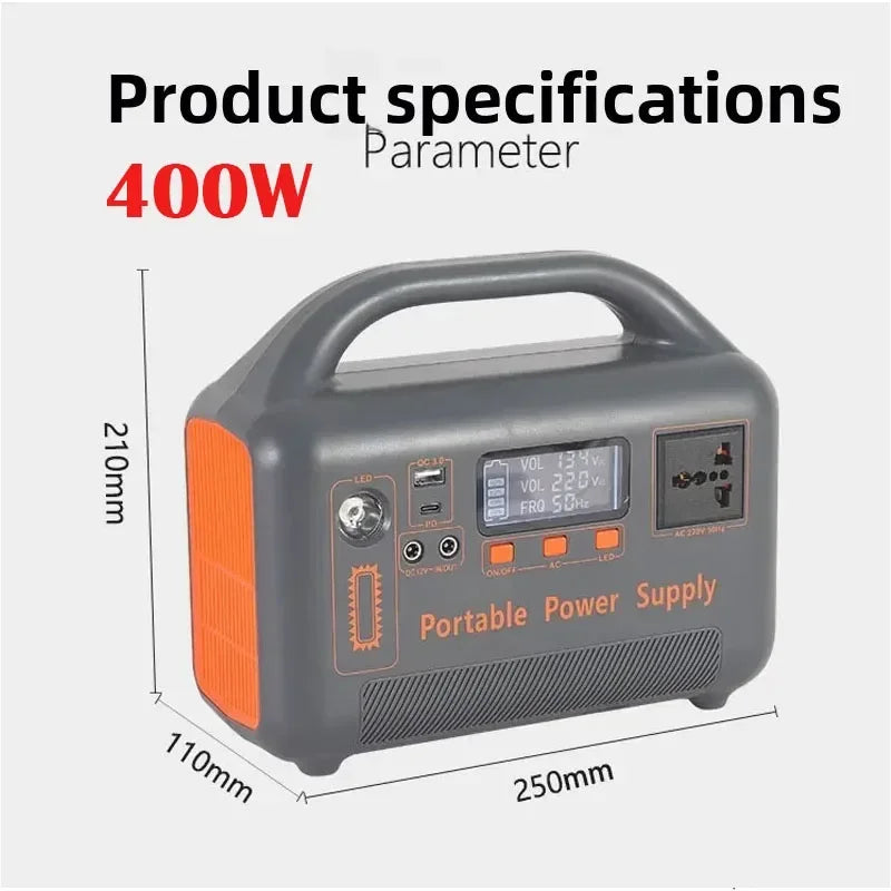 500W 220V Portable Power Station 400W 15-30Ah Power Bank LiFePO4 for Solar Generator Outdoor Energy Camping RV Backup Power Bank