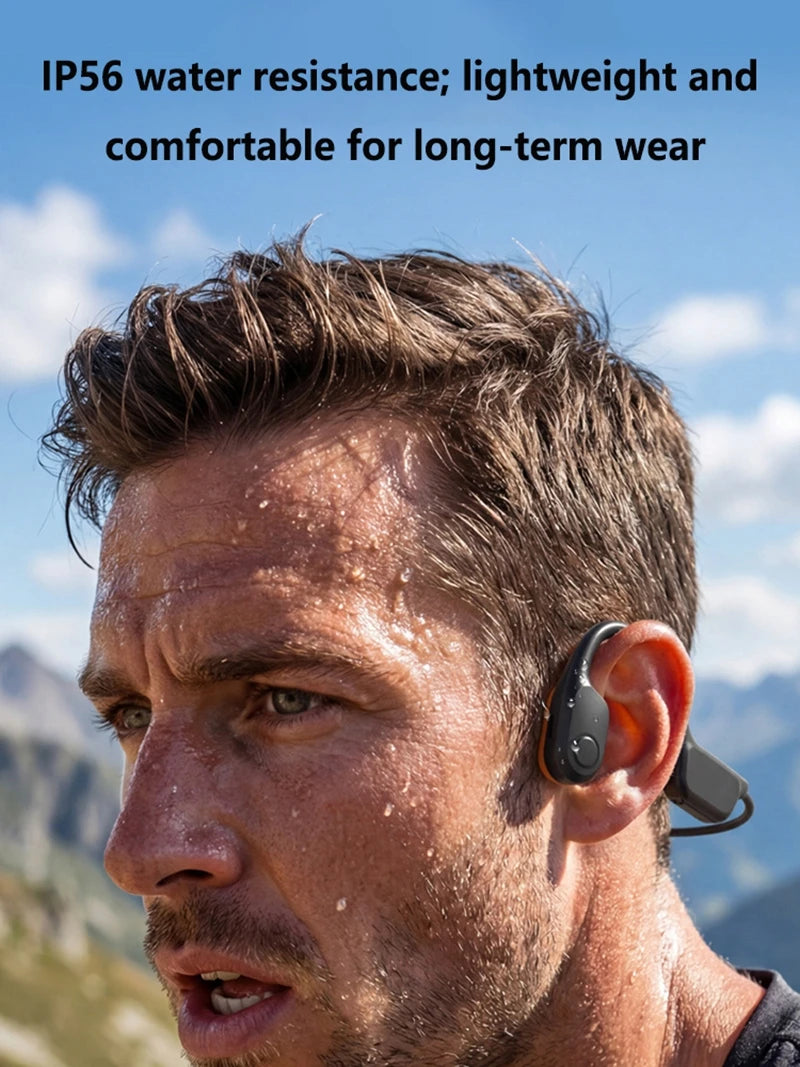 Lenovo Bone Conduction Bluetooth Noise Reduction Waterproof Earphones Open Type Ultra Long Endurance Card Insertion Run Swimming