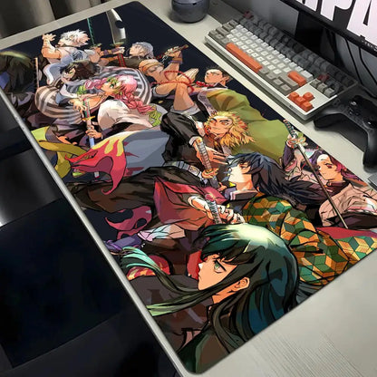 Computer Table Mat Keyboard Desk Pads Anime Mouse Pad K_Kimetsu No Yaibas Mausepad 900x400 Rubber Mouse Mats Demon Slayers Xxl