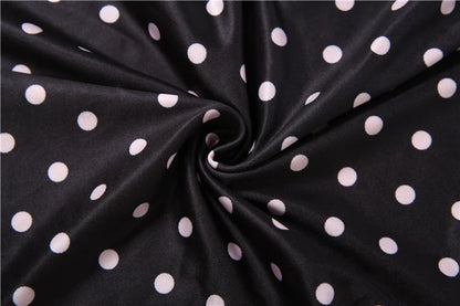 Kliou Polka Dot Print 2 Piece Set Woman Zip Turtleneck Short Sleeve Crop Tops+Skinny Shorts Street Sexy Fashion Style Outfits
