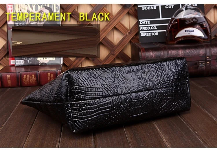 Crocodile Grain PU Leather Women Handbags Large Capacity Female Big Totes Woman Shoulder Bags Shopping Bag Bolsa Feminina